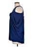 Wrapper 100% Polyester Blue Sleeveless Blouse Size 10 - photo 5
