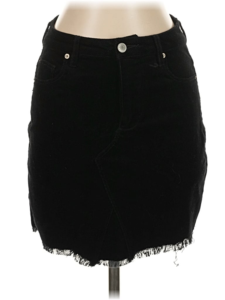 Pre-owned Love Tree Denim Skirt In Black