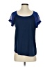 Barneys New York 100% Polyester Blue Short Sleeve Top Size S - photo 1