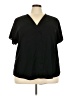 14th & Union 100% Polyester Black Short Sleeve Blouse Size 3X - photo 1