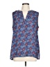 Chaus 100% Polyester Blue Sleeveless Blouse Size L - photo 1