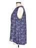 Chaus 100% Polyester Blue Sleeveless Blouse Size L - photo 5