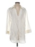 Zara Ivory 3/4 Sleeve Button-Down Shirt Size S - photo 1