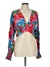 S/W/F 100% Rayon Blue 3/4 Sleeve Blouse Size L - photo 1