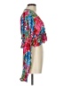 S/W/F 100% Rayon Blue 3/4 Sleeve Blouse Size L - photo 4