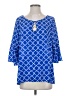 Tacera Blue 3/4 Sleeve Blouse Size S - photo 1