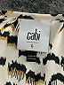 CAbi 100% Polyester Animal Print Ivory Long Sleeve Blouse Size L - photo 7