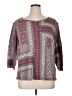 MULTIPLES Burgundy 3/4 Sleeve Blouse Size 0X - photo 1