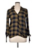 Unbranded Plaid Brown Long Sleeve Blouse Size XL - photo 1