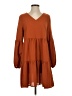 Unbranded Solid Brown Casual Dress Size S - photo 1