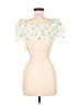 Assorted Brands Green White Short Sleeve Blouse Size M - photo 2