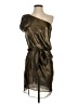 BCBGMAXAZRIA 100% Polyester Metallic Gold Cocktail Dress Size XS - photo 1