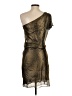 BCBGMAXAZRIA 100% Polyester Metallic Gold Cocktail Dress Size XS - photo 2