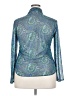 Grand Prix Paisley Teal Blue Long Sleeve Blouse Size XXL - photo 2
