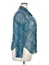 Grand Prix Paisley Teal Blue Long Sleeve Blouse Size XXL - photo 4