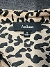 AaKaa 100% Polyester Animal Print Tan 3/4 Sleeve Blouse Size S - photo 7