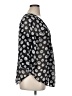 Kohl's 100% Polyester Polka Dots Black 3/4 Sleeve Blouse Size XL - photo 4