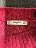 Mango Argyle Burgundy Pullover Sweater Size XS - photo 6