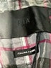RtA Denim 100% Polyester Plaid Silver Long Sleeve Blouse Size L - photo 7