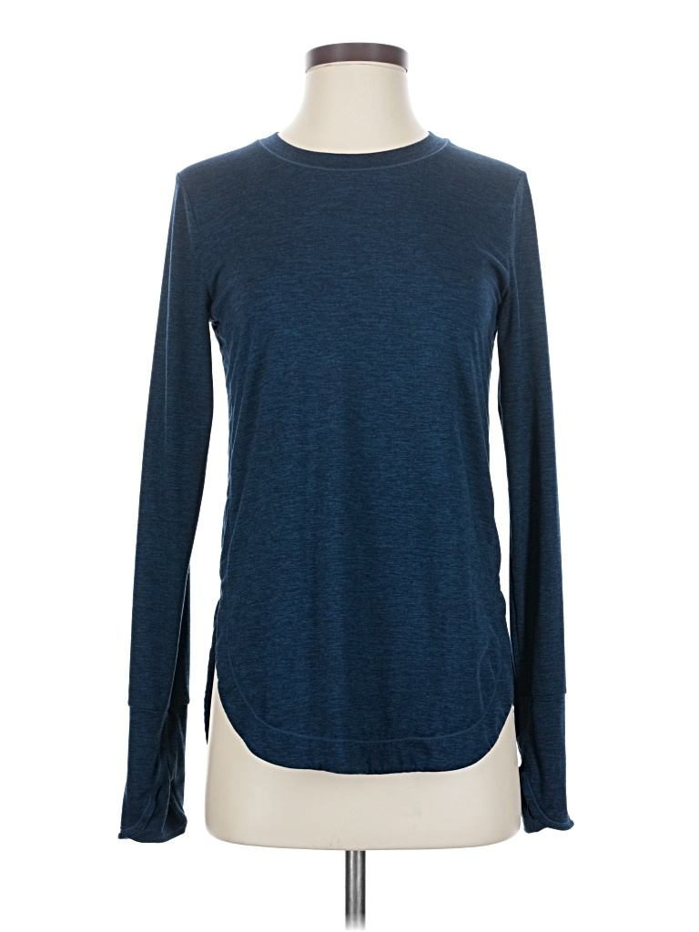 Pre-owned Athleta Long Sleeve T-shirt In Blue