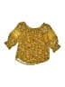 Knit Works 100% Polyester Yellow 3/4 Sleeve Blouse Size S (kids) - photo 2