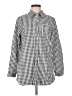 Unbranded 100% Polyester Houndstooth Silver Long Sleeve Blouse Size M - photo 1