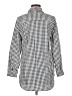 Unbranded 100% Polyester Houndstooth Silver Long Sleeve Blouse Size M - photo 2