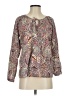 IZOD Paisley Gray Long Sleeve Blouse Size S - photo 1