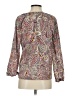 IZOD Paisley Gray Long Sleeve Blouse Size S - photo 2