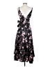 Dee Elly 100% Polyester Floral Black Cocktail Dress Size XXS (estimated) - photo 2