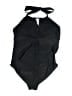 Unbranded Solid Black One Piece Swimsuit Size M - photo 2