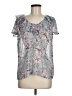 Kut from the Kloth 100% Polyester Gray Blue Short Sleeve Blouse Size M - photo 1