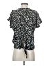 Otis & Maclain 100% Silk Polka Dots Black Short Sleeve Silk Top Size XS - photo 2
