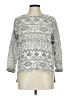 Andrea Jovine Print Silver Gray Pullover Sweater Size L - photo 1