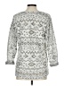 Andrea Jovine Print Silver Gray Pullover Sweater Size L - photo 2