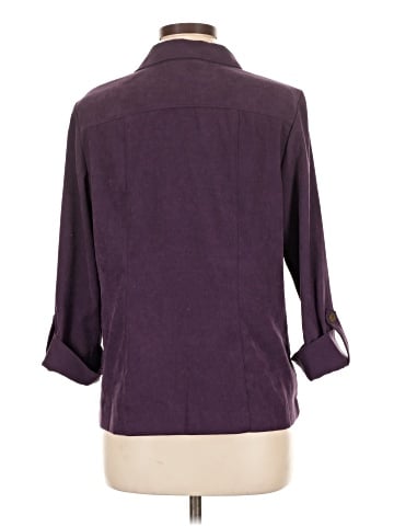 JM Collection 3/4 Sleeve Button-Down Shirt (view 2)