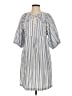 Universal Thread 100% Cotton Stripes Gray Casual Dress Size S - photo 1