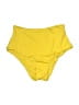 CUUP Solid Yellow Swimsuit Bottoms Size Sm (2) - photo 1