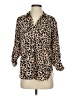 AaKaa 100% Polyester Animal Print Tan 3/4 Sleeve Blouse Size S - photo 1