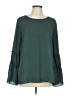 Emma & Olivia 100% Polyester Teal Long Sleeve Blouse Size L - photo 1