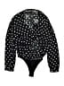 Express 100% Polyester Polka Dots Black Bodysuit Size XS - photo 1