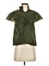 FRAME 100% Ramie Green Short Sleeve Blouse Size XS - photo 1