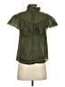 FRAME 100% Ramie Green Short Sleeve Blouse Size XS - photo 2