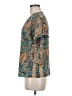 Shein 100% Polyester Paisley Teal Short Sleeve Blouse Size M - photo 5