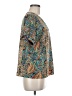 Shein 100% Polyester Paisley Teal Short Sleeve Blouse Size M - photo 4