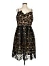 Ark & Co. 100% Polyester Animal Print Black Cocktail Dress Size M (estimated) - photo 1