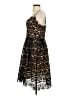 Ark & Co. 100% Polyester Animal Print Black Cocktail Dress Size M (estimated) - photo 5