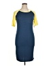 Lularoe Color Block Blue Casual Dress Size XL - photo 1
