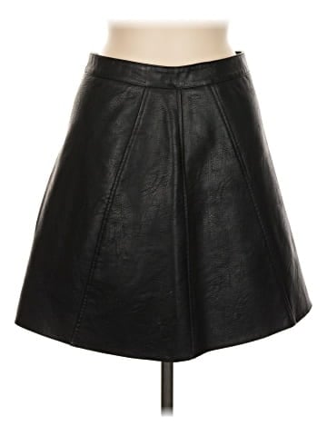 Zara Basic Faux Leather Skirt (view 1)