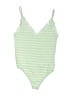 Unbranded Stripes Green One Piece Swimsuit Size Med - Lg - photo 1
